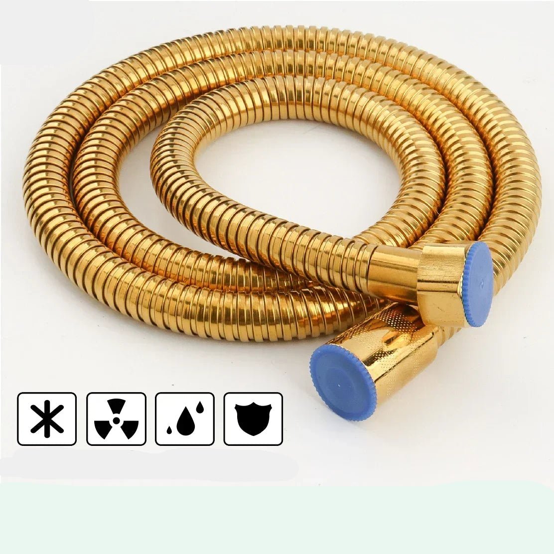 BATHROOM FAUCET HOSE SHOWER HEAD HOSE TOOLS 1.5M GOLD BIDET STAINLESS STEEL FLEXIBLE HOSE - Checkouts USA