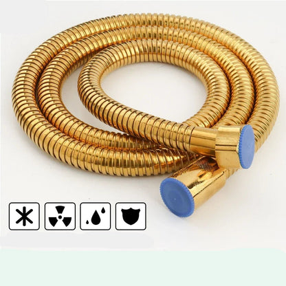 BATHROOM FAUCET HOSE SHOWER HEAD HOSE TOOLS 1.5M GOLD BIDET STAINLESS STEEL FLEXIBLE HOSE - Checkouts USA
