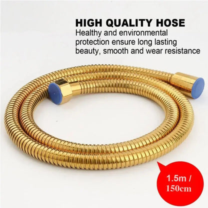 BATHROOM FAUCET HOSE SHOWER HEAD HOSE TOOLS 1.5M GOLD BIDET STAINLESS STEEL FLEXIBLE HOSE - Checkouts USA