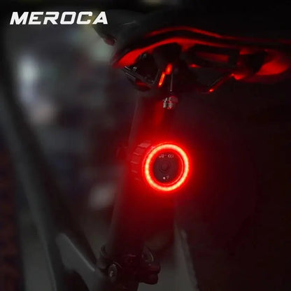 Bicycle Rear Light USB Charging High Visibility Multifunction Flashing With Brake Sensor Tail Light MTB Road Bike Lamps - Checkouts UK