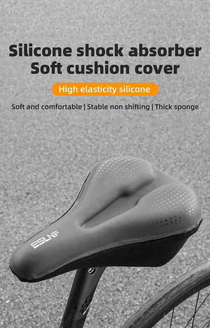 Bicycle Seat Cover - Soft Padding for Road Bikes, Gel Shock Absorption, Thickened & Comfortable, Suitable for Mountain Bik - Checkouts USA