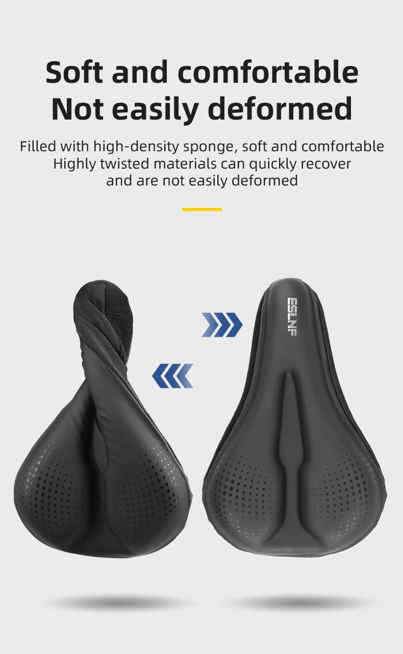 Bicycle Seat Cover - Soft Padding for Road Bikes, Gel Shock Absorption, Thickened & Comfortable, Suitable for Mountain Bik - Checkouts USA