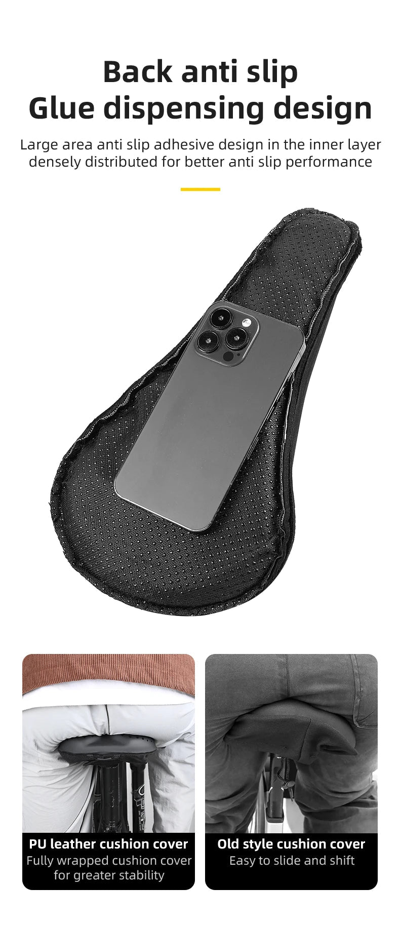 Bicycle Seat Cover - Soft Padding for Road Bikes, Gel Shock Absorption, Thickened & Comfortable, Suitable for Mountain Bik - Checkouts USA