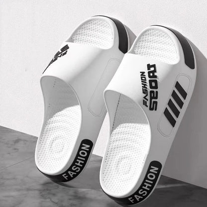 Big Size 48 - 49 Men Slippers Summer Flat Sole Home Slippers For Women Man Open Toe Trend Slides Couple Light Beach Shoes Sandals - Checkouts UK