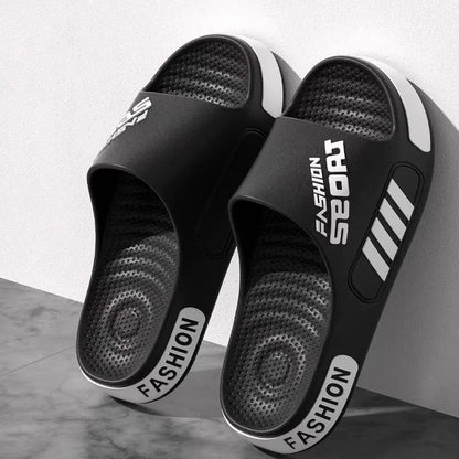 Big Size 48 - 49 Men Slippers Summer Flat Sole Home Slippers For Women Man Open Toe Trend Slides Couple Light Beach Shoes Sandals - Checkouts UK