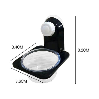 Black Plastic Gecko Feeder Ledge Space Saving Reptile Feeding Ledge for Lizard Gecko Pet Accessories Supplies - Furbury