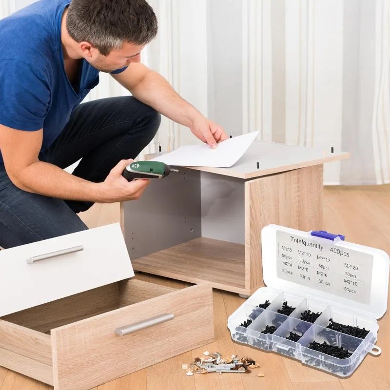 Black Self - Tapping Screw Cross Drill Woodworking Installation Fasteners Screws Household Hardware Repair Tools Assortment Kits - Checkouts USA