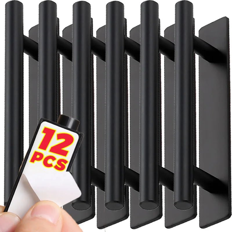 Cabinet Drawer Handle Self - adhesive Door Pulls Wardrobe Handle Kitchen Cabinet Window Glass Door Knobs Furniture Hardware Pull - Checkouts USA