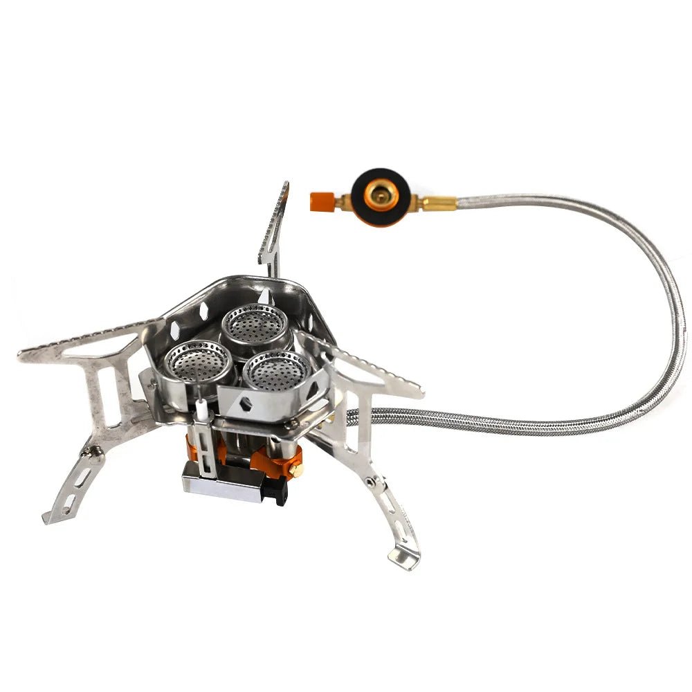 Camping Tourist Burner Big Power Gas Stove Cookware Portable Furnace Picnic Barbecue Tourism Supplies Outdoor recreation - Checkouts UK