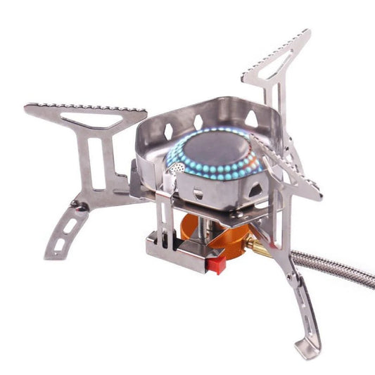 Camping Tourist Burner Big Power Gas Stove Cookware Portable Furnace Picnic Barbecue Tourism Supplies Outdoor recreation - Checkouts UK