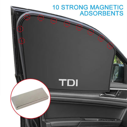 Car Folding Strong Magnetic Adsorption Window Curtains For VW - TSI TDI 4Motion Polo Tiguan Golf 7 Touran Bora CC Auto Accessories - Checkouts USA