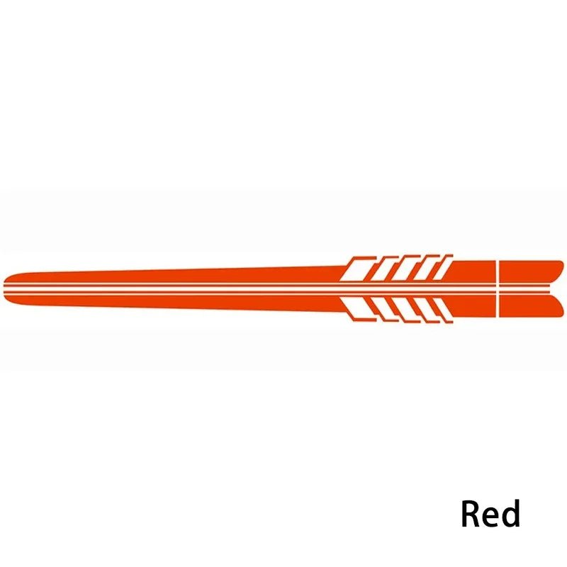 Car Side Stickers Racing Stripes Vehicle Universal Race Stripes Door Decals Skirt Vinyl Film Exterior Stickers for Accessories - Checkouts USA