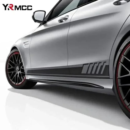 Car Side Stickers Racing Stripes Vehicle Universal Race Stripes Door Decals Skirt Vinyl Film Exterior Stickers for Accessories - Checkouts USA