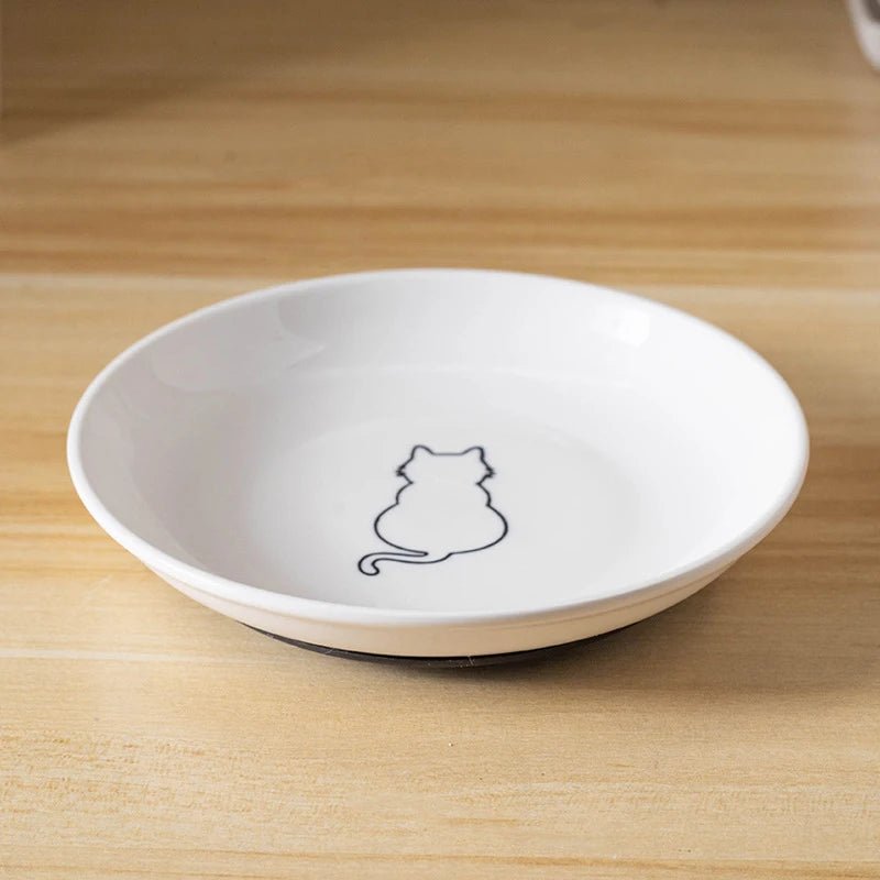 Cat Plates With Silicone Anti Slip Pad Pet Cat Snack Bowl Cute Kitten Food Bowl Pet Kitten Water Bowl Pet Supplies - Checkouts UK
