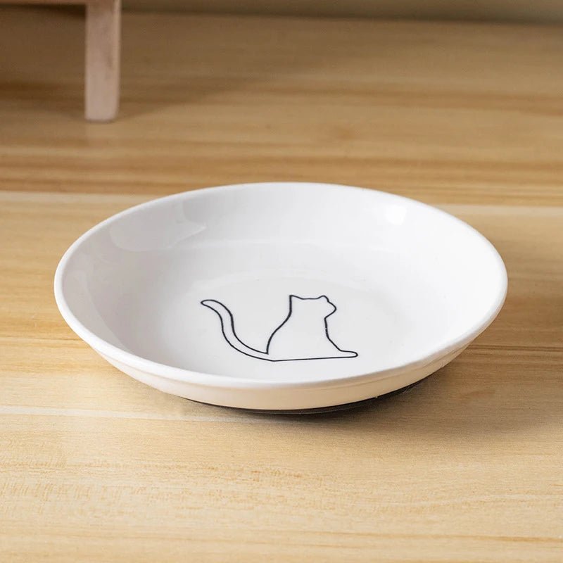 Cat Plates With Silicone Anti Slip Pad Pet Cat Snack Bowl Cute Kitten Food Bowl Pet Kitten Water Bowl Pet Supplies - Checkouts UK