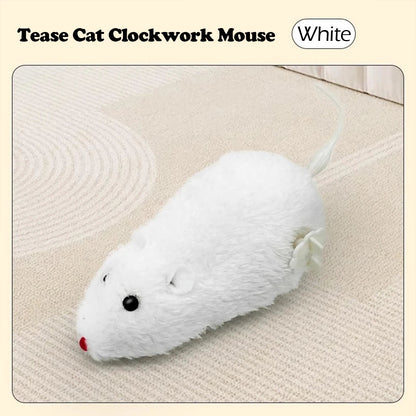 Cat Toys Clockwork Simulation Mouse No Batteries Durable Indoor Cat Hi - Lo Relieve Boredom Interactive Plush Toys Pet Toys - Checkouts UK