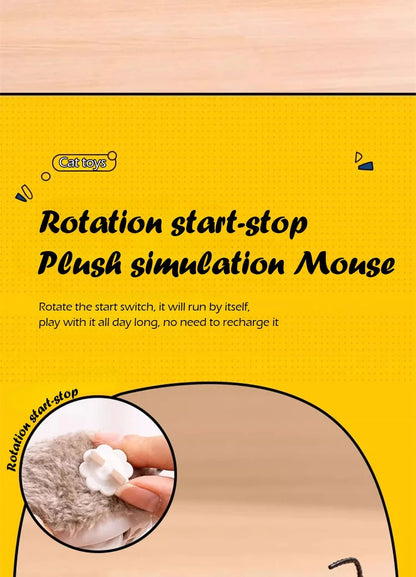 Cat Toys Clockwork Simulation Mouse No Batteries Durable Indoor Cat Hi - Lo Relieve Boredom Interactive Plush Toys Pet Toys - Checkouts UK