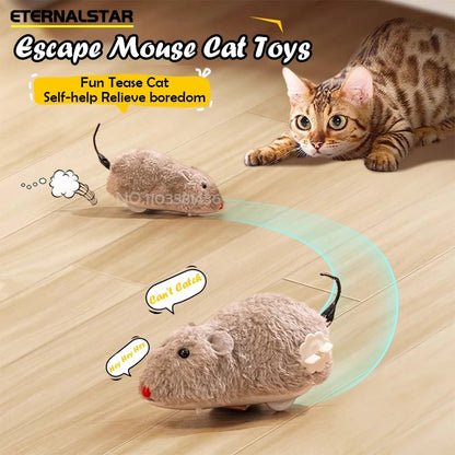 Cat Toys Clockwork Simulation Mouse No Batteries Durable Indoor Cat Hi - Lo Relieve Boredom Interactive Plush Toys Pet Toys - Checkouts UK