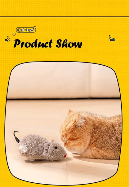 Cat Toys Clockwork Simulation Mouse No Batteries Durable Indoor Cat Hi - Lo Relieve Boredom Interactive Plush Toys Pet Toys - Checkouts UK