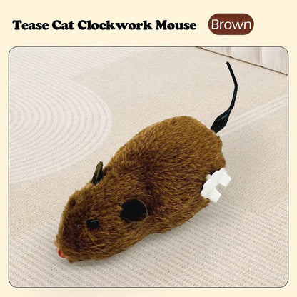 Cat Toys Clockwork Simulation Mouse No Batteries Durable Indoor Cat Hi - Lo Relieve Boredom Interactive Plush Toys Pet Toys - Checkouts UK