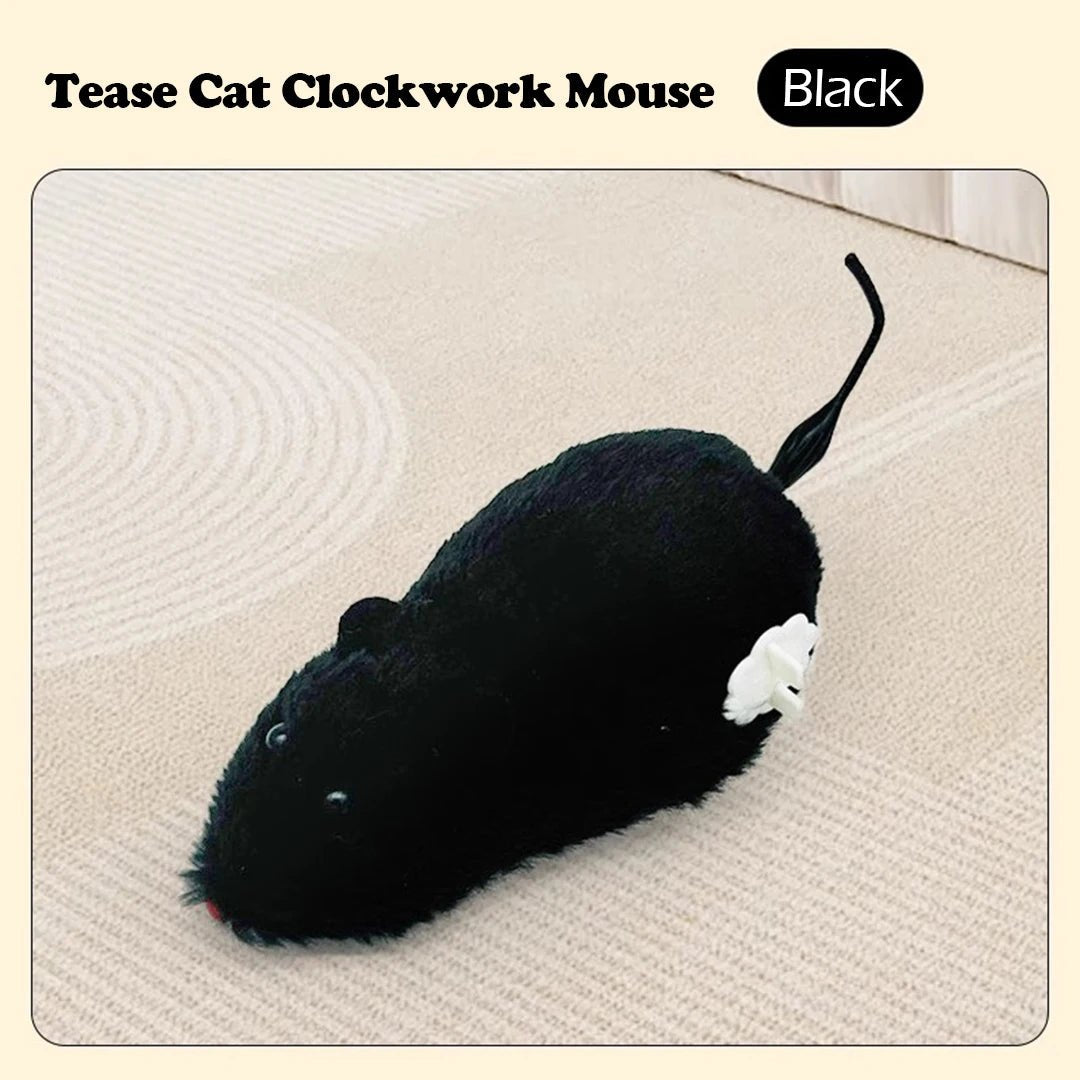 Cat Toys Clockwork Simulation Mouse No Batteries Durable Indoor Cat Hi - Lo Relieve Boredom Interactive Plush Toys Pet Toys - Checkouts UK