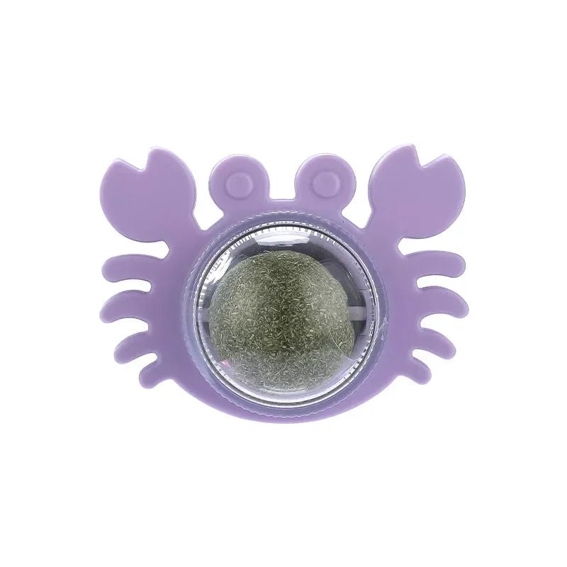 Cats Toys Natural Catnip Cat Rotatable Licking Catnip Wall Ball Toy Freshen Breath Remove Hair Balls Cat Accessories Pet Supply - Furbury