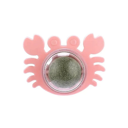 Cats Toys Natural Catnip Cat Rotatable Licking Catnip Wall Ball Toy Freshen Breath Remove Hair Balls Cat Accessories Pet Supply - Furbury