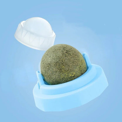Cats Toys Natural Catnip Cat Rotatable Licking Catnip Wall Ball Toy Freshen Breath Remove Hair Balls Cat Accessories Pet Supply - Furbury