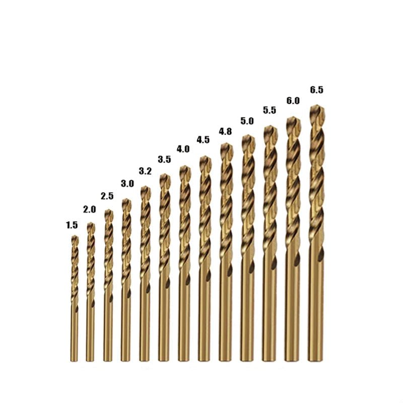 Cobalt High Speed Steel Twist Drill Bit M35 Tool Set for Metal and Stainless Steel Drilling Accessories - Checkouts USA