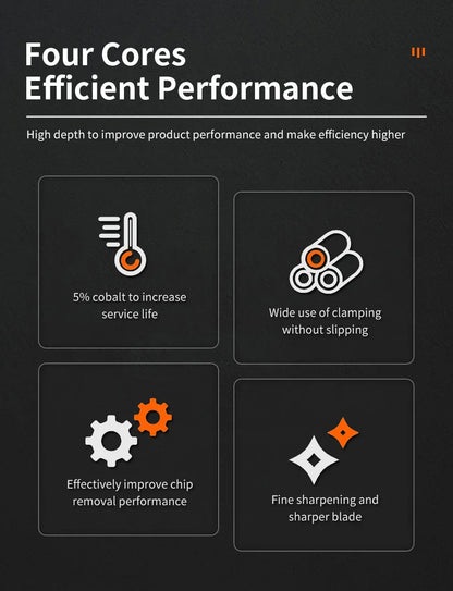 Cobalt High Speed Steel Twist Drill Bit M35 Tool Set for Metal and Stainless Steel Drilling Accessories - Checkouts USA