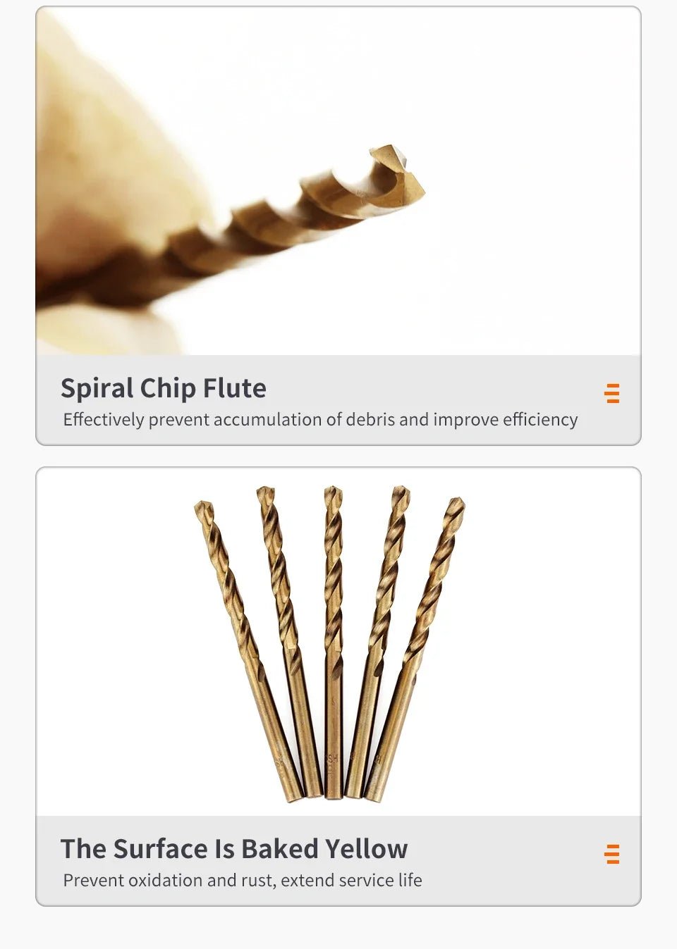 Cobalt High Speed Steel Twist Drill Bit M35 Tool Set for Metal and Stainless Steel Drilling Accessories - Checkouts USA