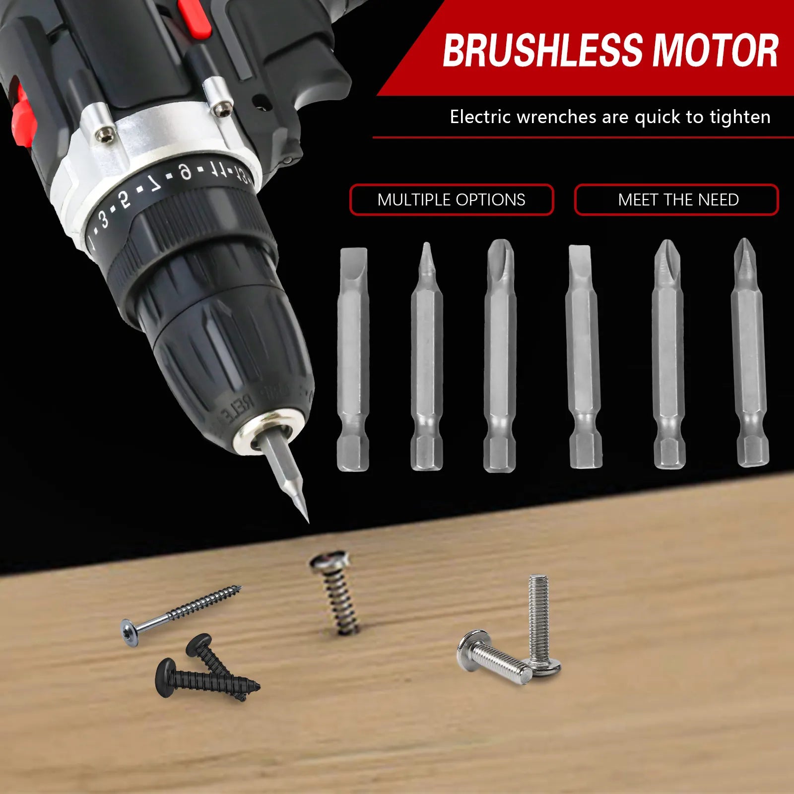 Cordless Drill Impact Driver 21V with 2 Batteries Lithium - Ion and Charger for Drilling Screw Tightening/Loosening Power Tool - Checkouts USA