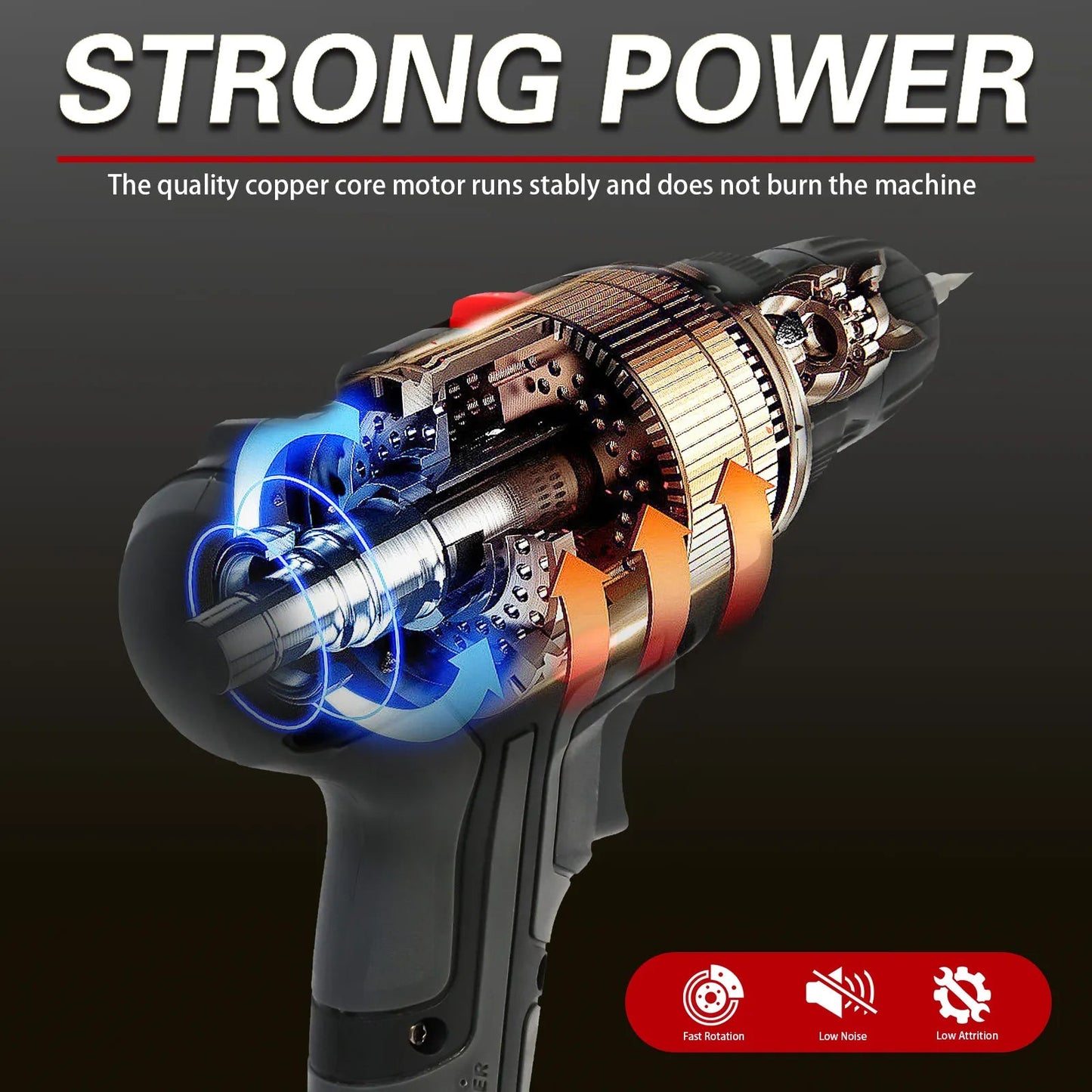 Cordless Drill Impact Driver 21V with 2 Batteries Lithium - Ion and Charger for Drilling Screw Tightening/Loosening Power Tool - Checkouts USA