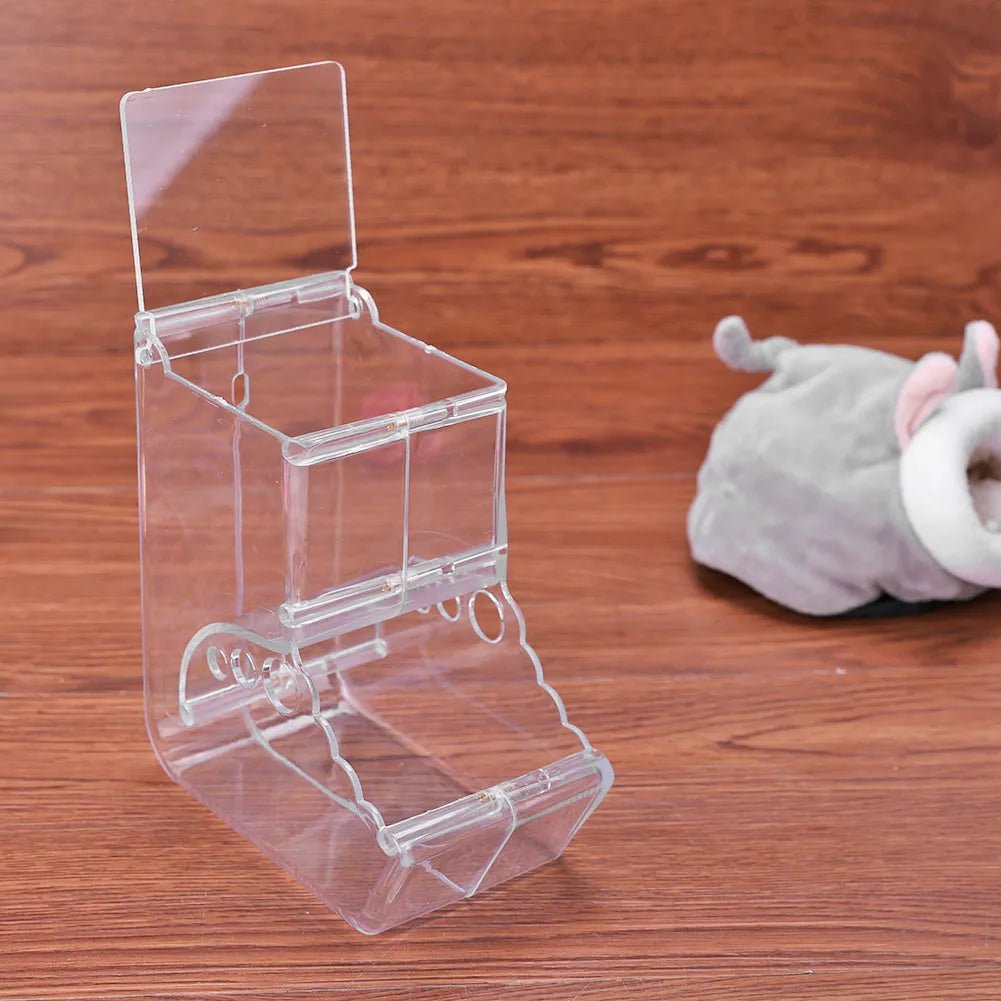 Cute Hamster Samll Animal Automatic Pet Food Feeder Transparent Safe Food Bowl - Furbury