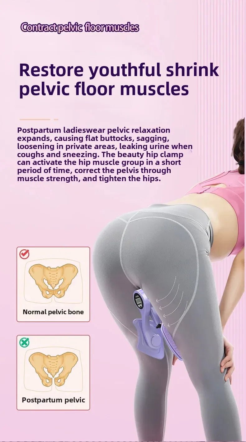 Digital Counter Hip Trainer Leg Trainers Pelvic Floor Muscle Strength Adjustable Leg Exerciser Inner Thigh Fitness Equipment - Checkouts USA