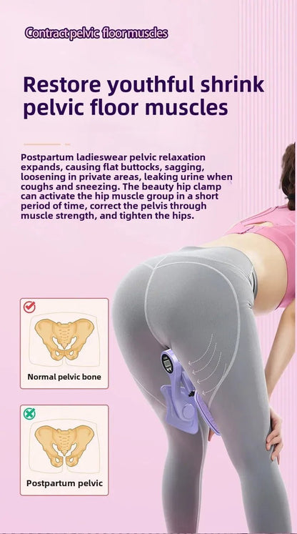 Digital Counter Hip Trainer Leg Trainers Pelvic Floor Muscle Strength Adjustable Leg Exerciser Inner Thigh Fitness Equipment - Checkouts USA