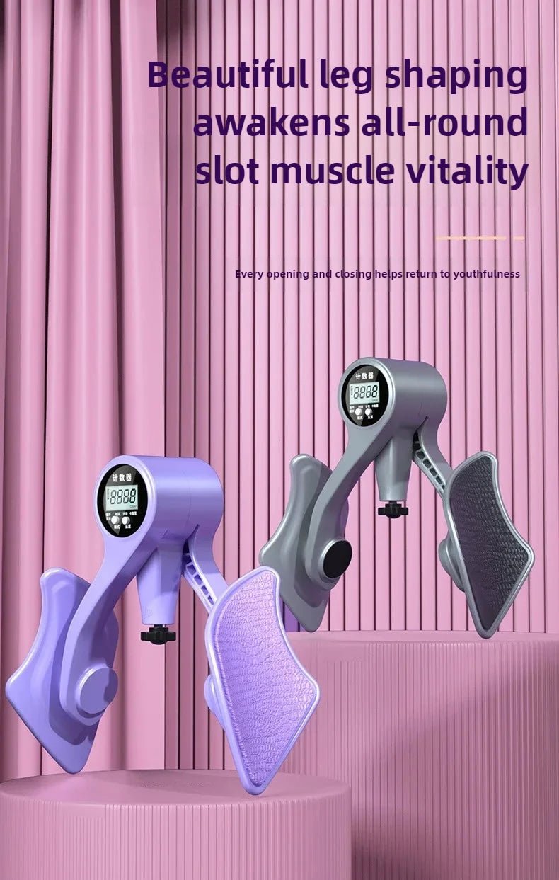Digital Counter Hip Trainer Leg Trainers Pelvic Floor Muscle Strength Adjustable Leg Exerciser Inner Thigh Fitness Equipment - Checkouts USA