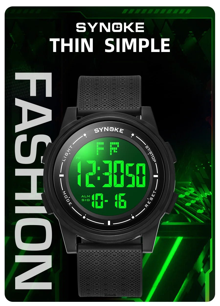 Digital Watch Waterproof with Stopwatch Alarm Ultra - Thin Super Wide - Angle Display Digital Wrist Watches For Men Women - Checkouts USA