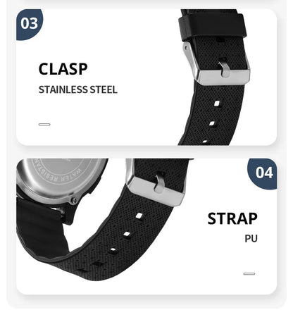 Digital Watch Waterproof with Stopwatch Alarm Ultra - Thin Super Wide - Angle Display Digital Wrist Watches For Men Women - Checkouts USA