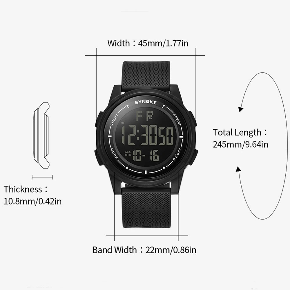 Digital Watch Waterproof with Stopwatch Alarm Ultra - Thin Super Wide - Angle Display Digital Wrist Watches For Men Women - Checkouts USA