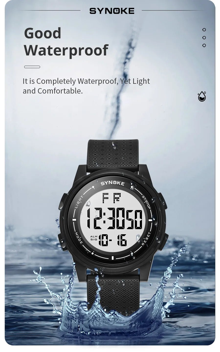 Digital Watch Waterproof with Stopwatch Alarm Ultra - Thin Super Wide - Angle Display Digital Wrist Watches For Men Women - Checkouts USA