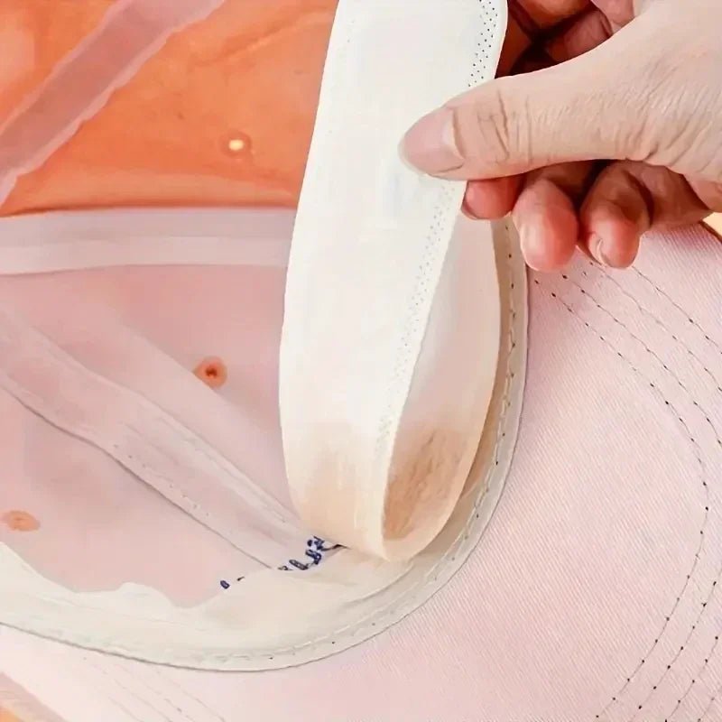Disposable Hat Sweat Pad Adjustable Absorbent Hat Liner for Baseball Caps and Shirts Cotton Collar Protector Hiking Accessories - Checkouts UK