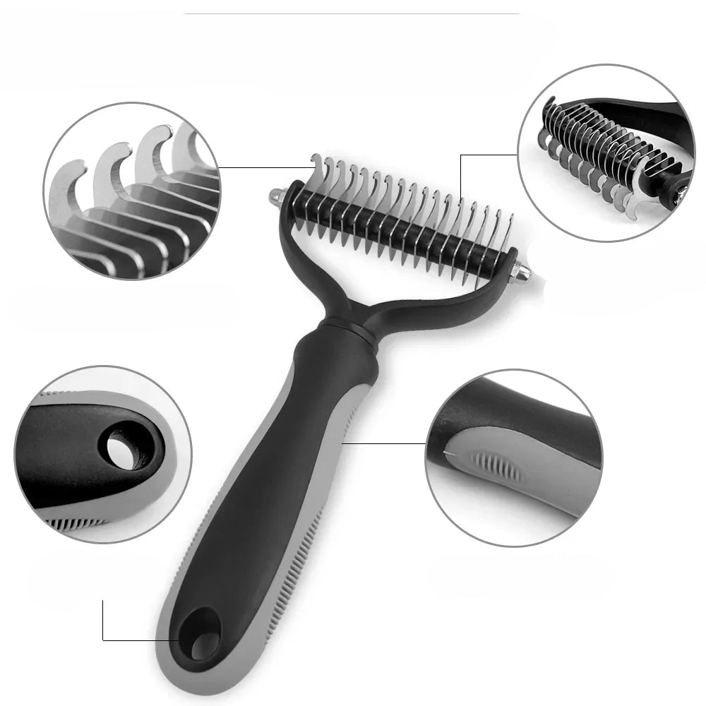 Dog Cat Hair Removal Comb Pet Long Hair Short Hair Pet Grooming Care Brush Trimming Dematting Brush Dog Pet Grooming Equipment - Furbury