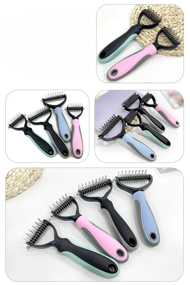 Dog Cat Hair Removal Comb Pet Long Hair Short Hair Pet Grooming Care Brush Trimming Dematting Brush Dog Pet Grooming Equipment - Furbury