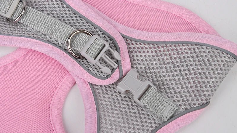 Dog Harness Leash Set for Small Dogs Adjustable Puppy Cat Harness Vest French Bulldog Chihuahua Pug Outdoor Walking Lead Leash - Furbury