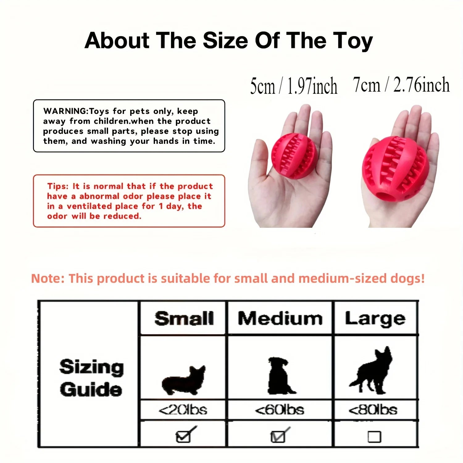 Dog Toy Ball, Nontoxic Bite Resistant Toy Ball for Pet Dogs Puppy Cat, Dog Pet Food Treat Feeder Chew Tooth Cleaning Ball - Checkouts UK