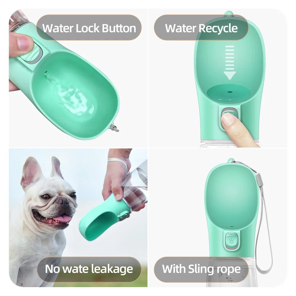 Dog Water Bottle For Pet Dogs Cats Water Feeder Bowls Outdoor Travel Leakproof Puppy Drinking Container Pug Chihuahua Labrador - Checkouts UK