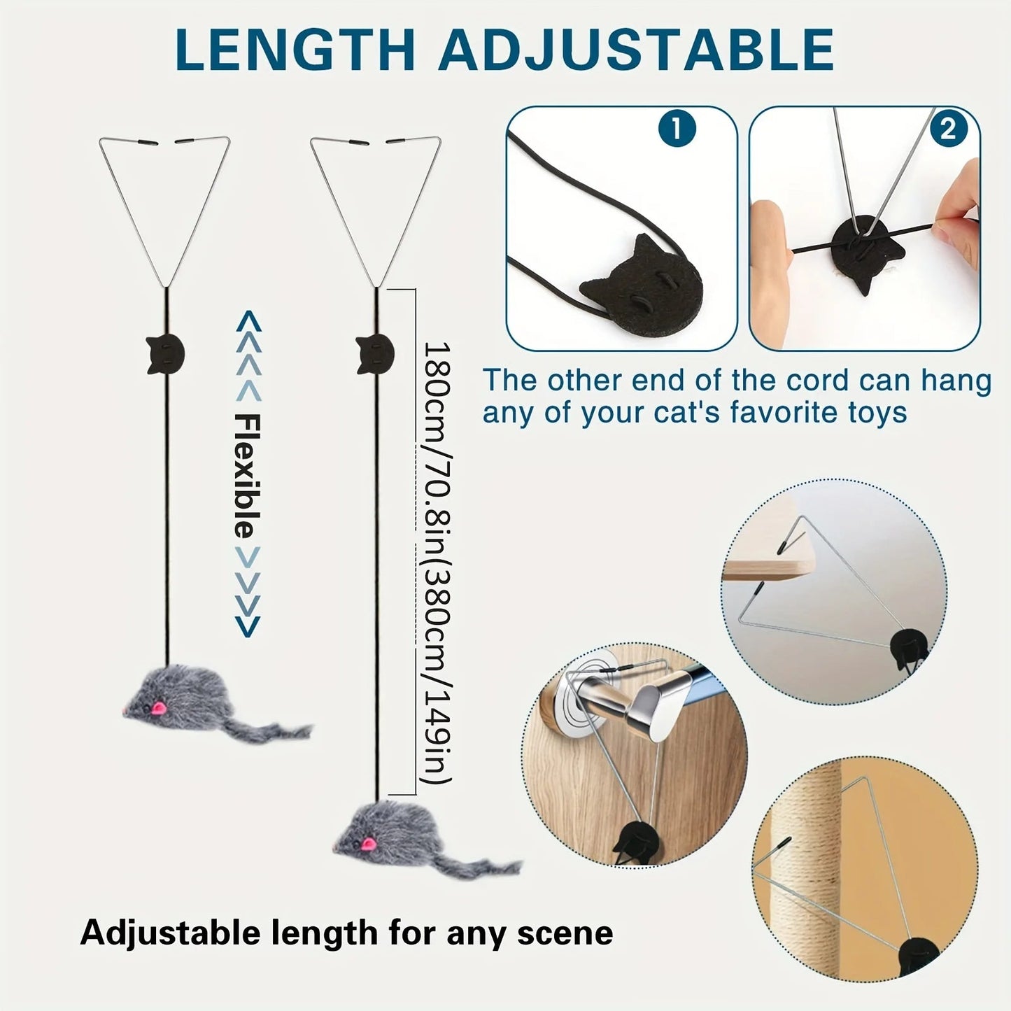 Door Hanging Cat Toy Stress Relieve Living OmDoor Hanging Toy for Living Room Hanging Kitten - Furbury