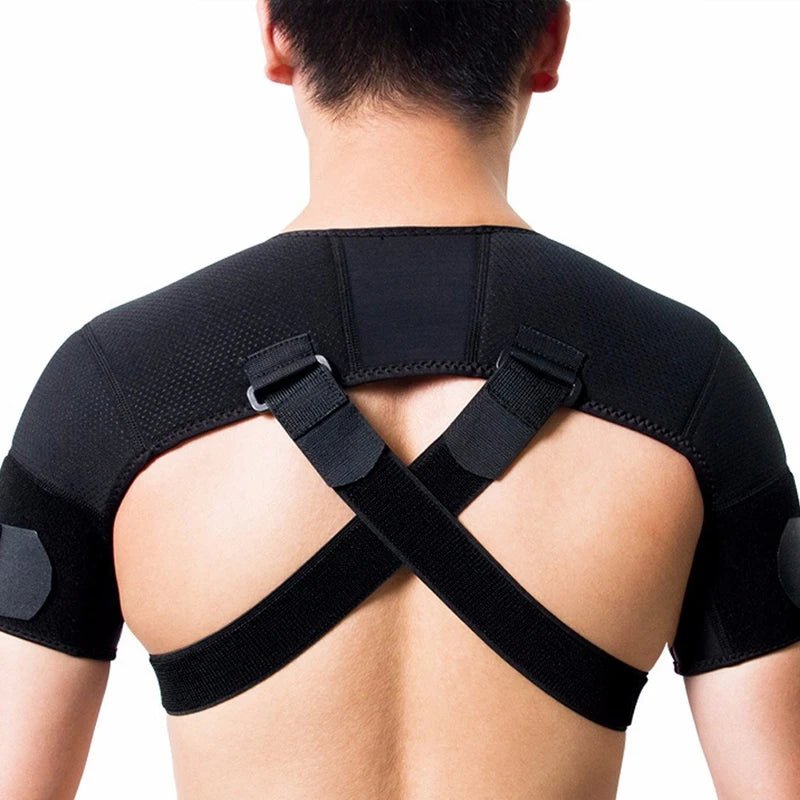 Double Shoulder Brace Support Belt Adjustable Pressurized Breathable Protective Shoulder Strap for Back Pain Relief - Checkouts USA
