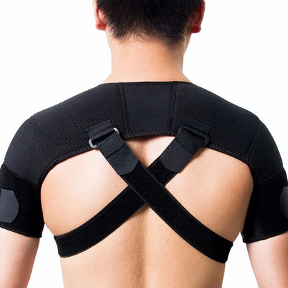 Double Shoulder Brace Support Belt Adjustable Pressurized Breathable Protective Shoulder Strap for Back Pain Relief - Checkouts USA